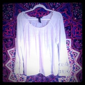 INC International Concepts L/S white blouse